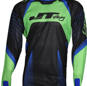 Protek Subframe Jersey Black-Blue-Green Riding Jersey Trusport XL 